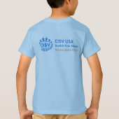 CISV Austin T-shirt met blauwe vleermuis (Achterkant)