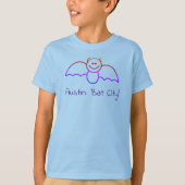 CISV Austin T-shirt met blauwe vleermuis (Voorkant)