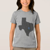 CISV Austin Texas Cowboy Kinderen Tri-Blend Shirt (Voorkant)