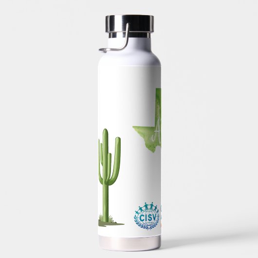 CISV Austin Texas Motief Thor Koper Geïsoleerd Waterfles (Rechts)