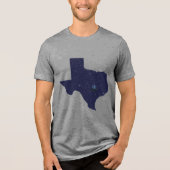 CISV Austin Texas Vredesmannen Tri-Blend Shirt (Voorkant)