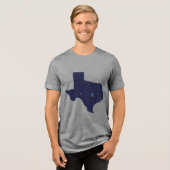 CISV Austin Texas Vredesmannen Tri-Blend Shirt (Voorkant volledig)