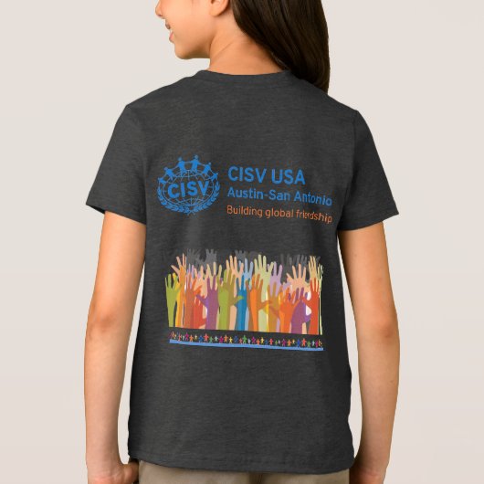 CISV Austin "Y'all Means All" Kind Tri-Blend Shirt (Achterkant)