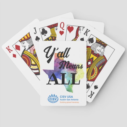 CISV Austin "Y'all Means All"  Pokerkaarten (Achterkant)