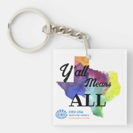 CISV Austin "Y'all Means All"-Sleutelhanger Sleutelhanger
