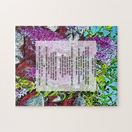 cita bíblica de David Psalm 23 Legpuzzel (Horizontaal)