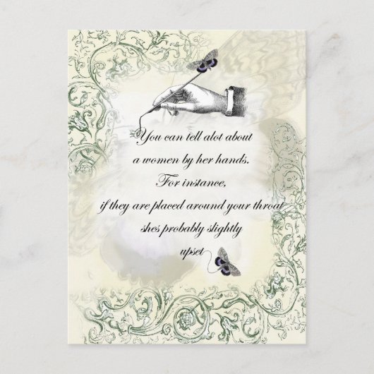 Citaat "A women hands" Briefkaart (Voorkant)