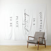 Citaat Achtergrond Banner Bruiloft Tapijt Wandkleed (In Situ (horizontaal))