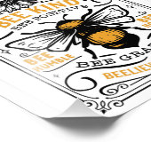 Citaat Bijensoort is dankbaar voor bijen Foto Afdruk (Hoek)