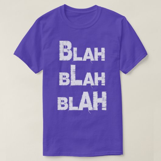 citaat Blah Blah Attitude T-shirt (Design voorkant)