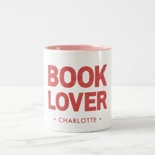 Citaat Boekliefhebber Hartjes Lezen Cadeau Tweekleurige Koffiemok