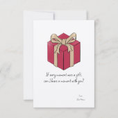 Citaat Cadeaubon Valentijnsdag flat bedankt kaart (Voorkant)
