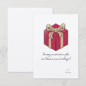 Citaat Cadeaubon Valentijnsdag flat bedankt kaart (Voorkant / Achterkant)