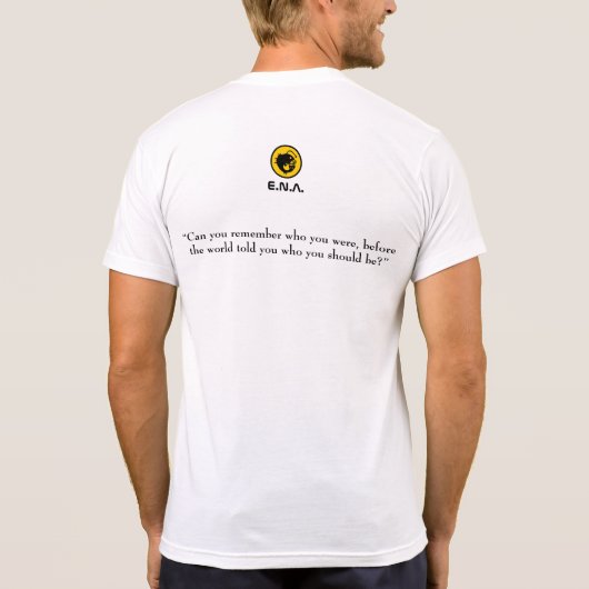 citaat Charles Bukowski (wit) T-shirt (Achterkant)