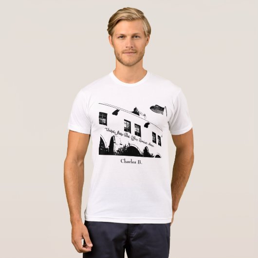 citaat Charles Bukowski (wit) T-shirt (Voorkant volledig)