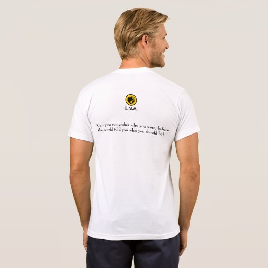 citaat Charles Bukowski (wit) T-shirt (Achterkant volledig)