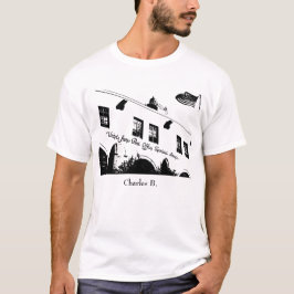 citaat Charles Bukowski (wit) T-shirt