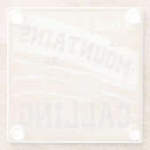 Citaat | De bergen roepen om Glazen Onderzetter (Achterkant)