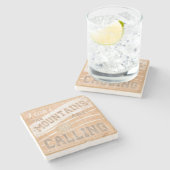 Citaat | De bergen roepen om Stenen Onderzetter (Zijkant)