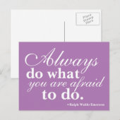 Citaat - Doe wat je het meest Paars en wit voelt Briefkaart (Voorkant / Achterkant)