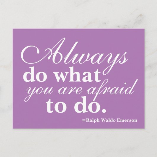 Citaat - Doe wat je het meest Paars en wit voelt Briefkaart (Voorkant)