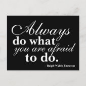 Citaat - doe wat u het meest vreest - post Kaart (Voorkant)