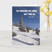 Citaat door John Muir: De bergen roepen Kaart (Gele Bloem)