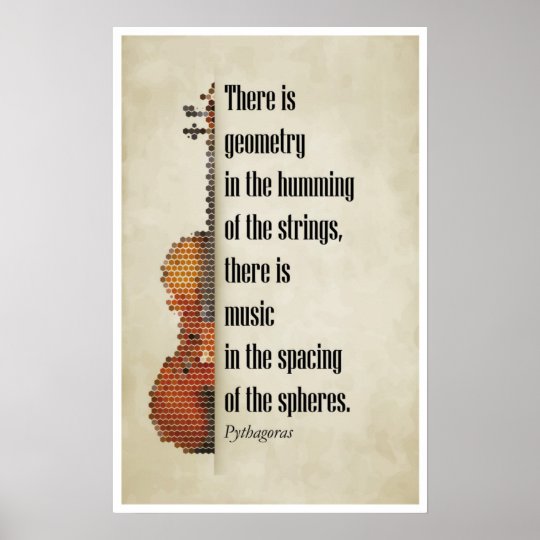 Citaat door Pythagoras Poster Zazzle.nl
