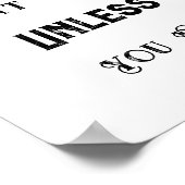  citaat, dromen werken niet tenzij je dat doet poster (Hoek)