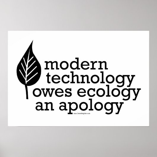 Citaat ecologie/technologie poster (Voorkant)