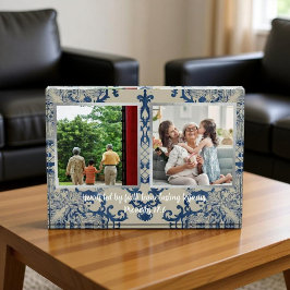 Citaat en Bijbelvers Vintage Patroon Foto Blok
