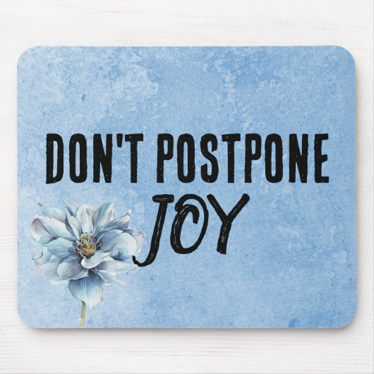 Citaat en blauwe ventilator muismat (Voorkant)