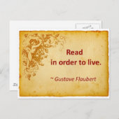 Citaat Flaubert bij lezen Briefkaart (Voorkant / Achterkant)