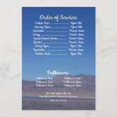 Citaat Foto Lake en Mountain Achtergrond Begrafeni Programmakaart (Achterkant)