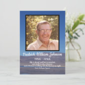 Citaat Foto Lake en Mountain Achtergrond Begrafeni Programmakaart (Staand voorkant)