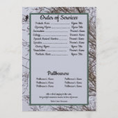 Citaat Foto Lake met Seagull Achtergrond Begrafeni Programmakaart (Achterkant)