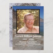 Citaat Foto Lake met Seagull Achtergrond Begrafeni Programmakaart (Voorkant / Achterkant)