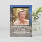 Citaat Foto Lake met Seagull Achtergrond Begrafeni Programmakaart (Staand voorkant)