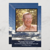 Citaat Foto Sunset met Cloud Lines Funeral Programmakaart (Voorkant / Achterkant)