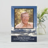 Citaat Foto Sunset met Cloud Lines Funeral Programmakaart (Staand voorkant)