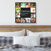 Citaat fotocollage voor echtgenoot canvas afdruk (Insitu (Slaapkamer))