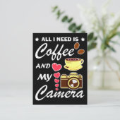 Citaat fotografie en koffie  briefkaart (Staand voorkant)