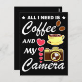 Citaat fotografie en koffie  briefkaart (Voorkant / Achterkant)