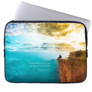 Citaat Friedrich Nietzsche Natuur Avontuur Natuur Laptop Sleeve
