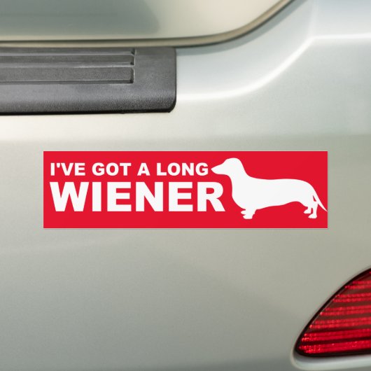 Citaat Funny Dachshund (AKA Wiener Dog) Bumpersticker (Op auto)
