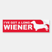 Citaat Funny Dachshund (AKA Wiener Dog) Bumpersticker (Voorkant)