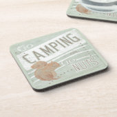 Citaat | Ga kamperen of trek Bier Onderzetter (Linkerzijde)