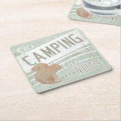 Citaat | Ga kamperen of trek Kartonnen Onderzetters (Schuin)