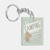Citaat | Ga kamperen of trek Sleutelhanger (Voorkant Links)