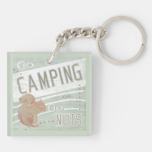 Citaat | Ga kamperen of trek Sleutelhanger (Achterkant)